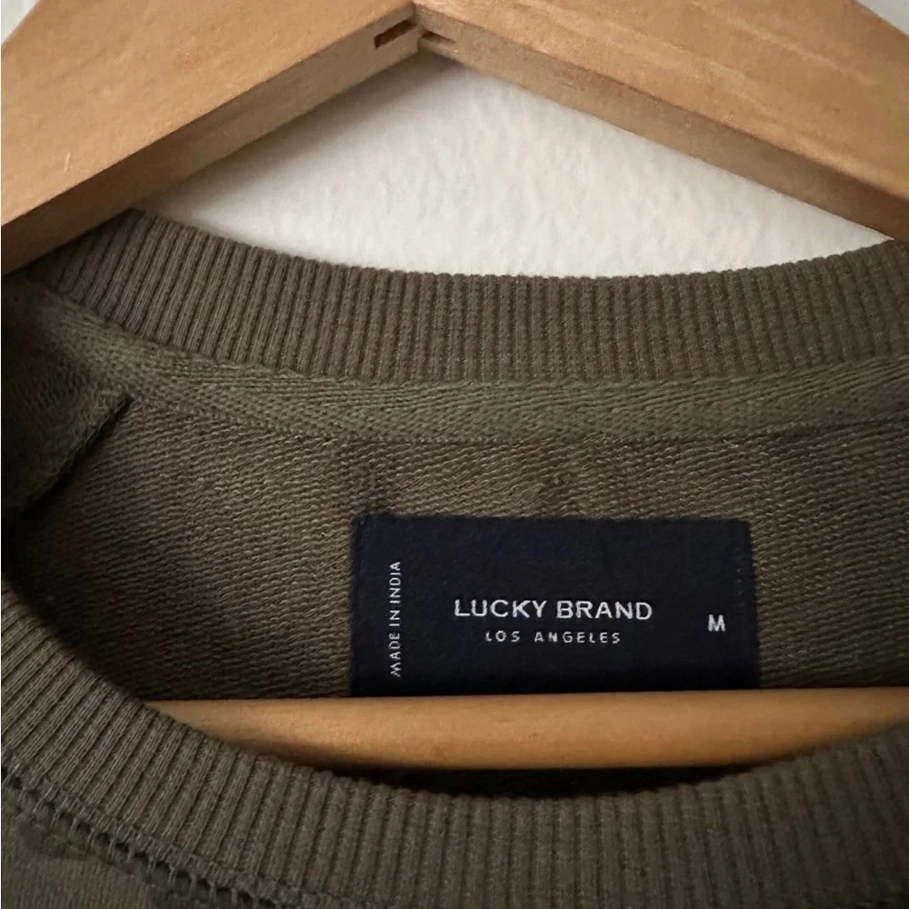 Lucky Brand Classic Camo Crewneck Pullover Sweatshirt Size M